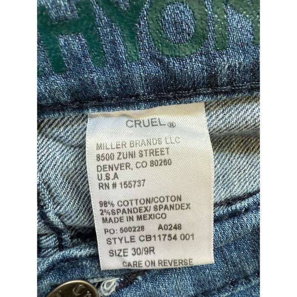 Cactus Embroidery Cruel Jeans Size 30 Regular - Picture 10 of 10
